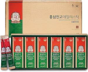 CheongKwanJang Ginseng Honey Sticks with Poria Mushroom, Rehmannia Extract Hong Sam Jin Go Daily Korean Red Ginseng Extract Liquid, Natural Energy Booster for Men & Women, Focus - 30 Pack in Pakistan