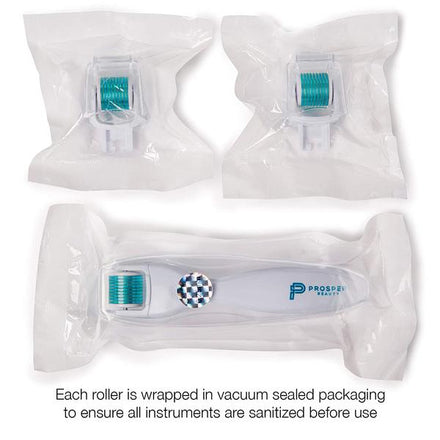 Derma Face Roller Microneedle 6 Piece Kit with 4 Replaceable Heads Micro Derma Skin Care Tool