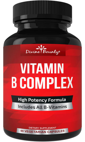 Divine Bounty Super B Complex Vitamins - All B Vitamins Including B12, B1, B2, B3, B5, B6, B7, B9, Folic Acid - Vitamin B Supplement - Support Healthy Energy Metabolism - 90 Vegetarian Capsules in Pakistan Divine Bounty Super B Complex Vitamins - All B Vitamins Including B12, B1, B2, B3, B5, B6, B7, B9, Folic Acid - Vitamin B Supplement - Support Healthy Energy Metabolism - 90 Vegetarian Capsules in Pakistan
