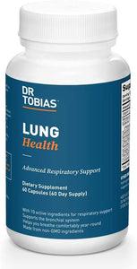 Dr. Tobias Lung Health, Lung Support Supplement, Lung Cleanse & Detox Formula Includes Vitamin C to Support Bronchial and Respiratory System - 60 Capsules, 1 Daily