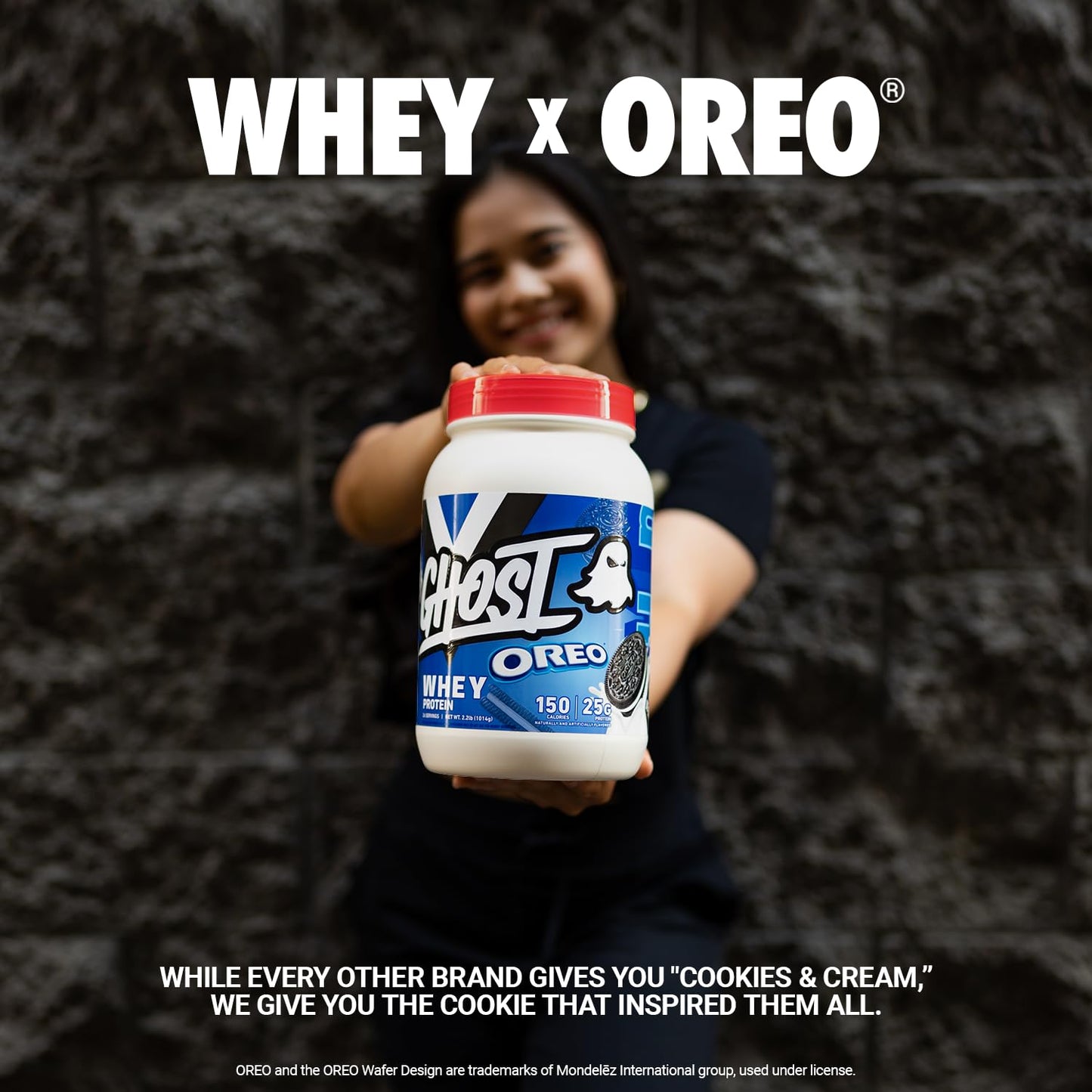 GHOST Whey Protein Powder, Oreo - 2LB Tub, 25G of Protein - Cookies Supplement in Pakistan