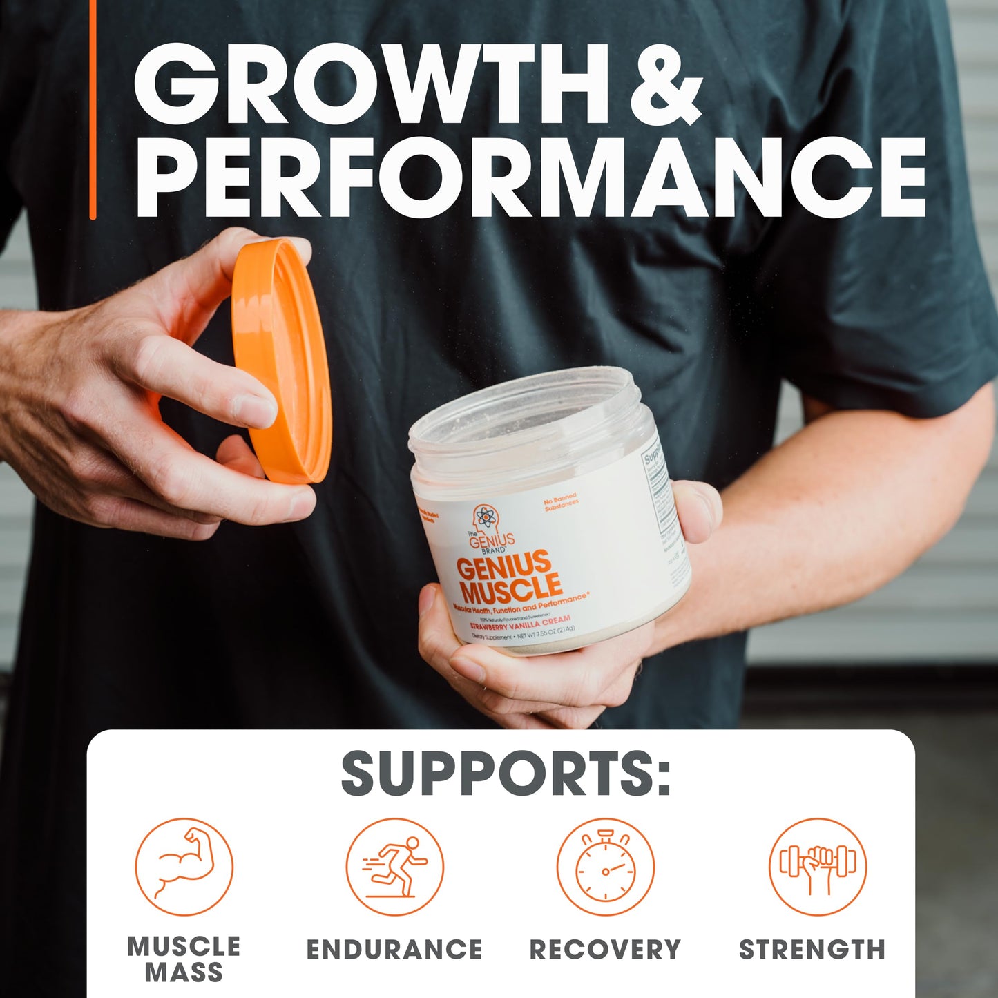 Genius Muscle Builder & Mass Gainer, Strawberry Vanilla -Supplement in Pakistan
