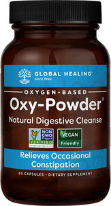 Global Healing Oxy-Powder Colon Cleanse & Detox Cleanse, Colon Cleanser & Detox for Weight Loss, Constipation Relief for Adults, Bloating Relief for Women & Men, Cleanse for Weight Loss(120 Capsules)