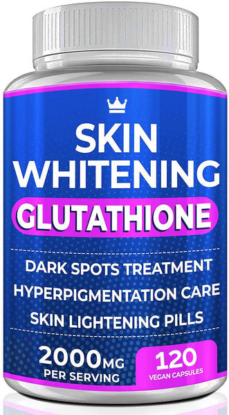 Glutathione Whitening Pills - 120 Capsules 2000mg Glutathione - Effective Skin Lightening Supplement - Dark Spots, Melasma & Acne Scar Remover, Hyperpigmentation Treatment - Anti-Aging Antioxidant in Pakistan Glutathione Whitening Pills - 120 Capsules 2000mg Glutathione - Effective Skin Lightening Supplement - Dark Spots, Melasma & Acne Scar Remover, Hyperpigmentation Treatment - Anti-Aging Antioxidant in Pakistan