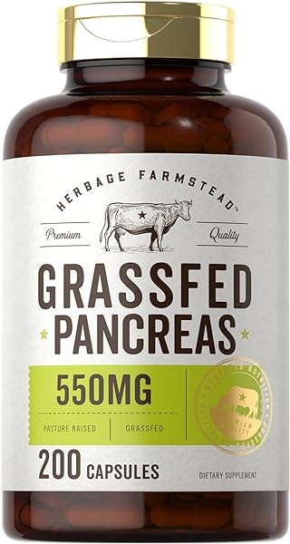 Grass Fed Beef Pancreas 550mg | 200 Capsules in Pakistan