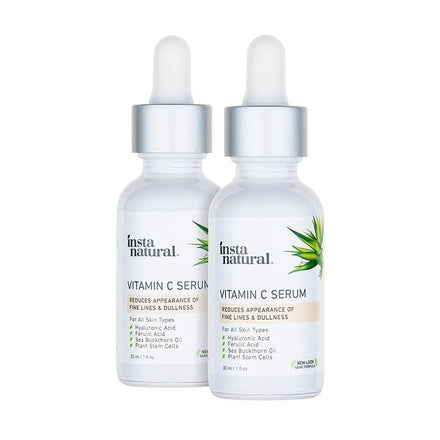 InstaNatural Vitamin C Serum with Hyaluronic Acid and Ferulic Acid, Anti Aging Serum
