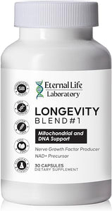 Longevity Mitochondrial and DNA Support - Nicotinamide Riboside Anti-Aging, Skin & Cellular Vitality, Clarity & Brain Health Blend in Pakistan