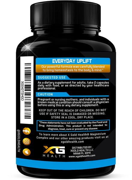 Magnesium Complex 500mg with Vitamin B6 & Zinc Supplement| Mag Complex - 5 in 1 with Magnesium Oxide, Bisglycinate Chelate, Citrate, Malate & Taurate | Blend for Optimal Health |120 Caps Made in USA