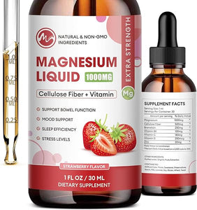 Magnesium Glycinate Supplement Liquid Drops Fiber Bromelain Vitamin B, C, D Promotes Nerve, Bowel, Relaxation Function in Pakistan