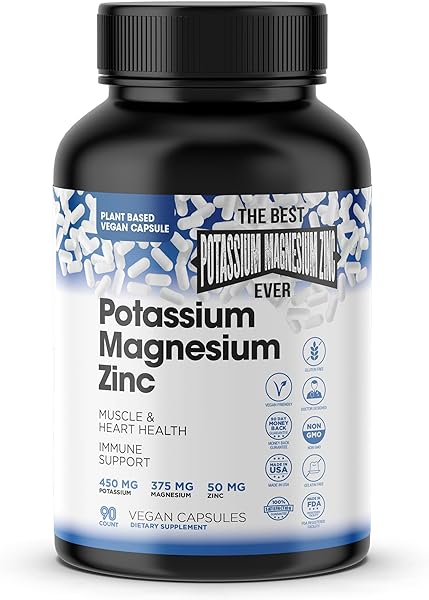 Magnesium Potassium Supplements w/Zinc - 90 C in Pakistan