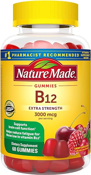 Nature Made Extra Strength Vitamin B12 Gummies, 3000 mcg per serving, B12 Vitamin Supplement for Energy Metabolism Support, 60 Gummy Vitamins, 30 Day Supply in Pakistan in Pakistan Nature Made Extra Strength Vitamin B12 Gummies, 3000 mcg per serving, B12 Vitamin Supplement for Energy Metabolism Support, 60 Gummy Vitamins, 30 Day Supply in Pakistan in Pakistan