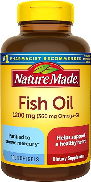 Nature Made Fish Oil 1200 mg Softgels, Omega 3 Supplements, for Healthy Heart Support, Omega 3 Supplement with 100 Softgels, 50 Day Supply in Pakistan in Pakistan Nature Made Fish Oil 1200 mg Softgels, Omega 3 Supplements, for Healthy Heart Support, Omega 3 Supplement with 100 Softgels, 50 Day Supply in Pakistan in Pakistan