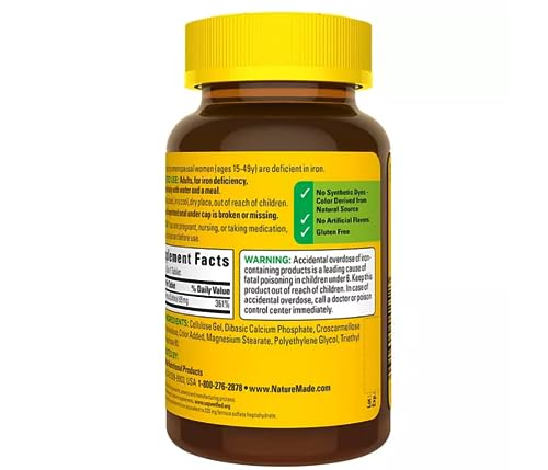 Nature Made Iron 65 mg (from Ferrous Sulfate) Red Blood Supplement in Pakistan