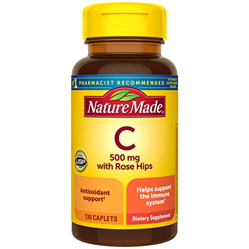 Nature Made Vitamin C 500 mg with Rose Hips, Dietary Supplement for Immune Support, 130 Caplets, 130 Day Supply in Pakistan Nature Made Vitamin C 500 mg with Rose Hips, Dietary Supplement for Immune Support, 130 Caplets, 130 Day Supply in Pakistan