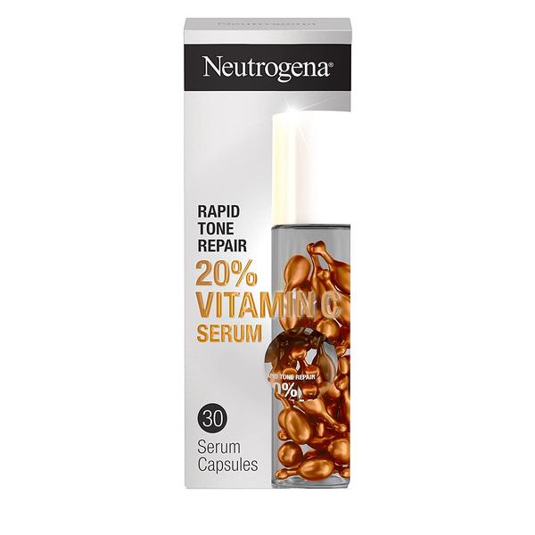 Neutrogena Rapid Tone Repair 20% Vitamin C Brightening Serum Capsules, Reduce Dark Spots in Pakistan Neutrogena Rapid Tone Repair 20% Vitamin C Brightening Serum Capsules, Reduce Dark Spots in Pakistan