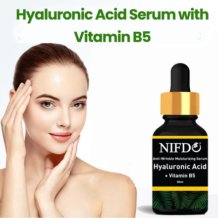 Nifdo Anti Wrinkle Serum in Pakistan, Pure Hyaluronic Acid Serum with Vitamin B5, Skin Moisturizing Serum