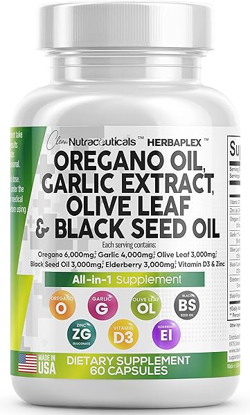 Oregano Oil 6000mg Garlic Extract 4000mg Oliv in Pakistan