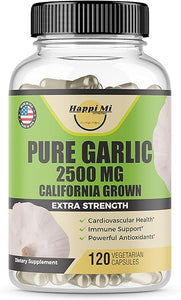 Organic Garlic Capsules 2500mg, California US Grown, Immune Support, Healthy Cholesterols and Heart, Cardiovascular, Extra Strength in Pakistan