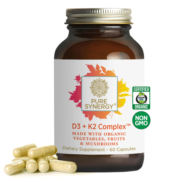 PURE SYNERGY D3 + K2 Complex | Vegan Vitamin D3 K2 Complex | Organic Vitamin D3 Supplement with Vitamin K2 and K1 Plus Organic Whole Foods | Supports Bone, Brain, and Immune Health (60 Capsules) in Pakistan PURE SYNERGY D3 + K2 Complex | Vegan Vitamin D3 K2 Complex | Organic Vitamin D3 Supplement with Vitamin K2 and K1 Plus Organic Whole Foods | Supports Bone, Brain, and Immune Health (60 Capsules) in Pakistan