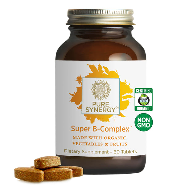 PURE SYNERGY Super B-Complex | Vitamin B Complex Made with Organic Whole Foods | Vegan Supplement with Natural Vitamin B12, Niacin, and Folate | for Energy, Focus and Mood Support (60 Tablets) in Pakistan PURE SYNERGY Super B-Complex | Vitamin B Complex Made with Organic Whole Foods | Vegan Supplement with Natural Vitamin B12, Niacin, and Folate | for Energy, Focus and Mood Support (60 Tablets) in Pakistan