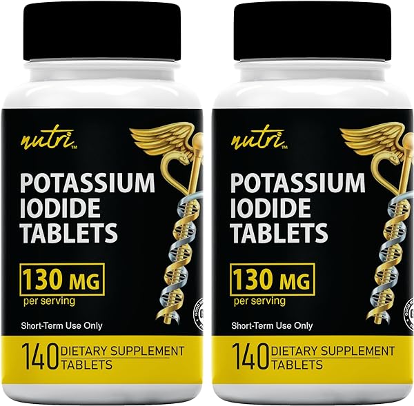 Potassium Iodide Tablets (2 Pack) 130mg - 280 Tablets EXP 10/2032 - Iodine Tablets - Potassium Iodine Pills - YODO Naciente - KI Pills - Potassium Iodine Tablets - Yoduro de Potasio - by Nutri in Pakistan in Pakistan Potassium Iodide Tablets (2 Pack) 130mg - 280 Tablets EXP 10/2032 - Iodine Tablets - Potassium Iodine Pills - YODO Naciente - KI Pills - Potassium Iodine Tablets - Yoduro de Potasio - by Nutri in Pakistan in Pakistan