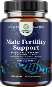 Prenatal Multivitamin Male Fertility Supplement - Mens Fertility Supplement with L-Arginine D-Aspartic Acid and Maca Root Prenatal Vitamins for Enhanced Motility Volume Potency and Fertility Support