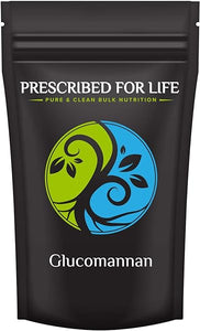 Prescribed For Life Glucomannan Powder | Dietary Fiber Supplement Made from Konjac Root | Vegan & Non GMO | 80% Glucomannan (Amorphophallus konjac) (1 kg / 2.2 lb) in Pakistan