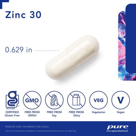 Pure Encapsulations Zinc 30 mg - Highly Absorbable - for Immune System Support - Zinc Picolinate - 180 Capsules