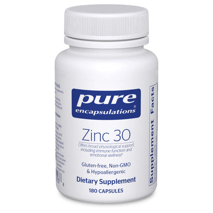 Pure Encapsulations Zinc 30 mg - Highly Absorbable - for Immune System Support - Zinc Picolinate - 180 Capsules