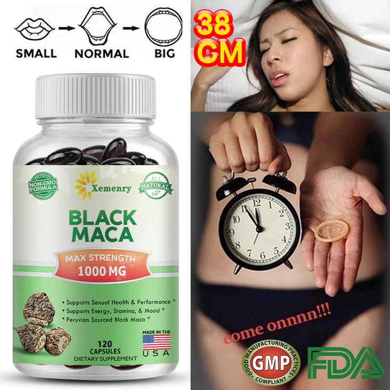 Maca Root Extract Capsules Strength&Mood Supplements,Natural Pills To Support Health,Male Enhancement Capsules Adult Healthcare