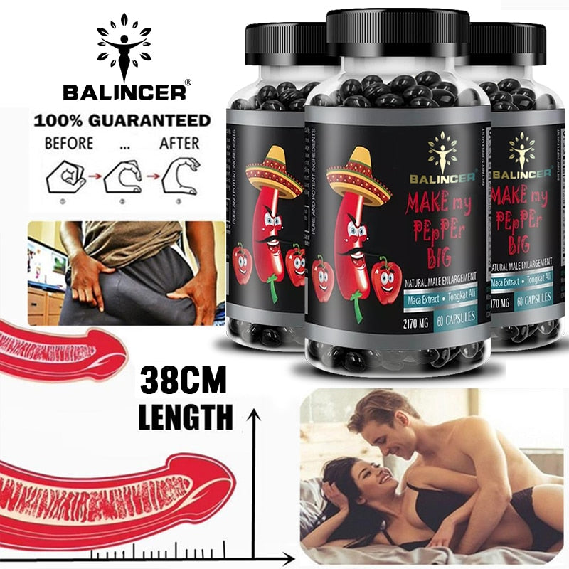 Maca Root Extract Edible Capsules Help Boost Energy Support Male Stamina Energy Erection Supplement Provides Energy for Adults