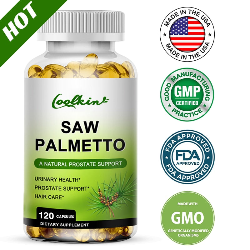 Prostate Health Supplement, Natural Saw Palmetto Extract, Supports Prostate and Hair Growth Capsules for Men and Women