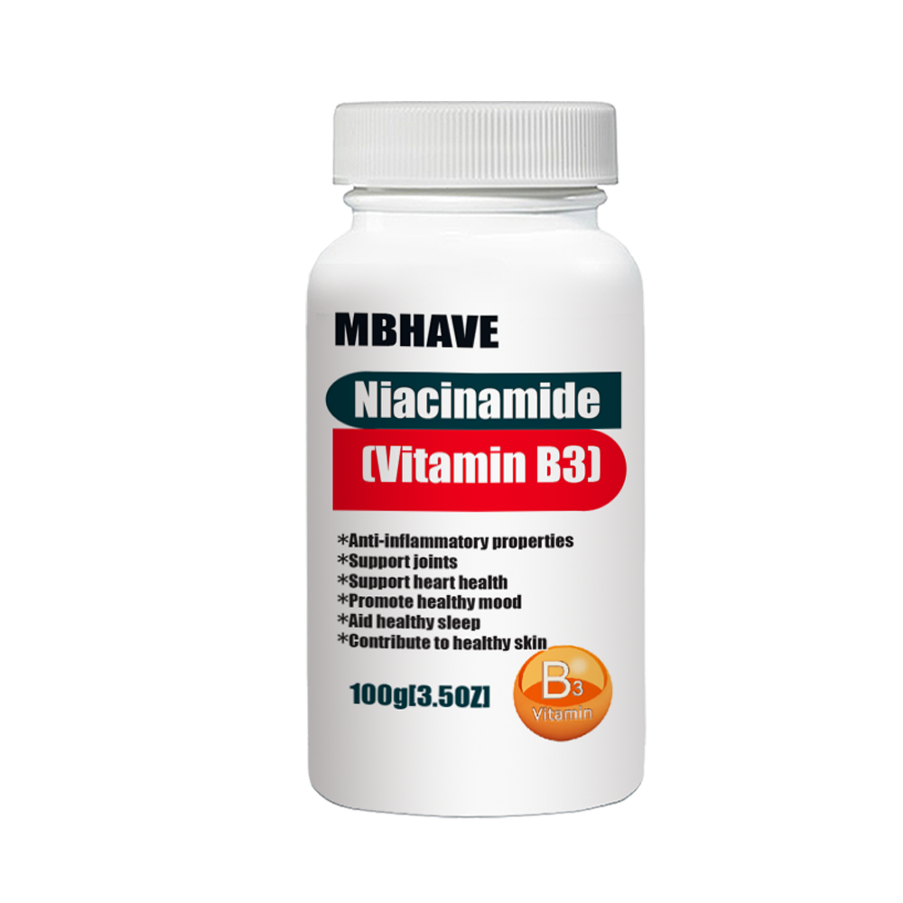 Free Shipping Niacinamide (Vitamin B3) 100g Support joints Support heart health Promote healthy mood Aid healthy sleep