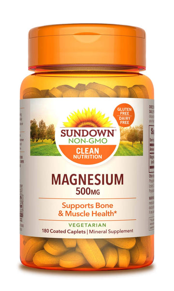 Sundown Magnesium 500mg, Supports Bone and Muscle Health, 180 Coated Caplets, 6 Month Supply in Pakistan Sundown Magnesium 500mg, Supports Bone and Muscle Health, 180 Coated Caplets, 6 Month Supply in Pakistan