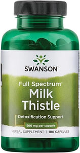 Swanson Milk Thistle-Herbal Liver Support Supplement-Natural Formula Helping to Maintain Overall Health & Wellbeing-(100 Capsules, 500mg Each) in Pakistan