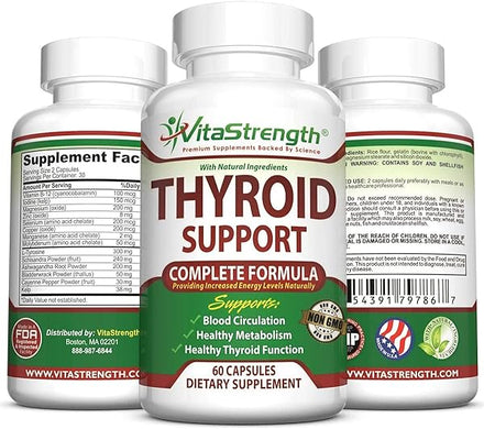 Thyroid Support - Complete Formula to Help Weight Loss & Improve Energy with Bladderwrack, Kelp, B12 & More- Thyroid Energy: Boost T4 to T3 Supplement in Pakistan