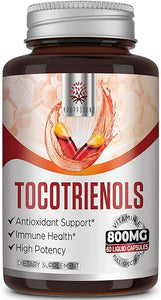 Tocotrienol Supplement Full Spectrum, Cutting-edge Fusion Technology, Tocotrienol Vitamin E-Tocotrienols 800mg,Powerful Antioxidant,Cardiovascular,Highest Absorption Rate - 60 Liquid-Filled Capsules in Pakistan