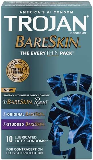 Trojan Bareskin Variety Pack Every Thin Premium Lubricated Condoms - 24 Count