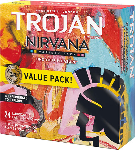 Trojan Nirvana Collection Variety Pack Condoms - 24 count