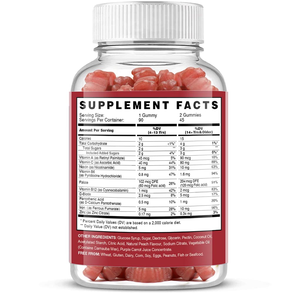 Vegan Iron Gummies Supplement - with Vitamin C, A, B-Complex, Supplement in Pakistan