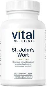 Vital Nutrients St John's Wort 300mg | Vegan Supplement to Promote Overall Well-Being and Healthy Outlook* | Potent .3% | Gluten, Dairy and Soy Free | Non-GMO | 90 Capsules in Pakistan
