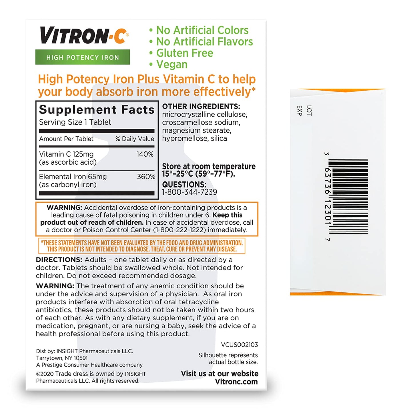 Vitron-C Iron Supplement, Once Daily, High Potency Iron Plus Vitamin C Supplement in Pakistan