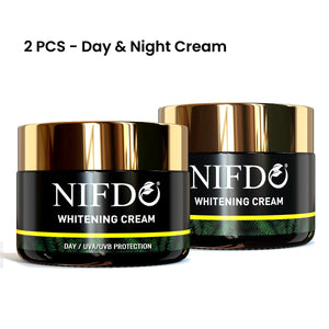 Day and Night Whitening Cream in Pakistan, 2 Pcs Set Skin Whitening Cream, Brightening Cream with UV Protection, Anti-Aging Cream