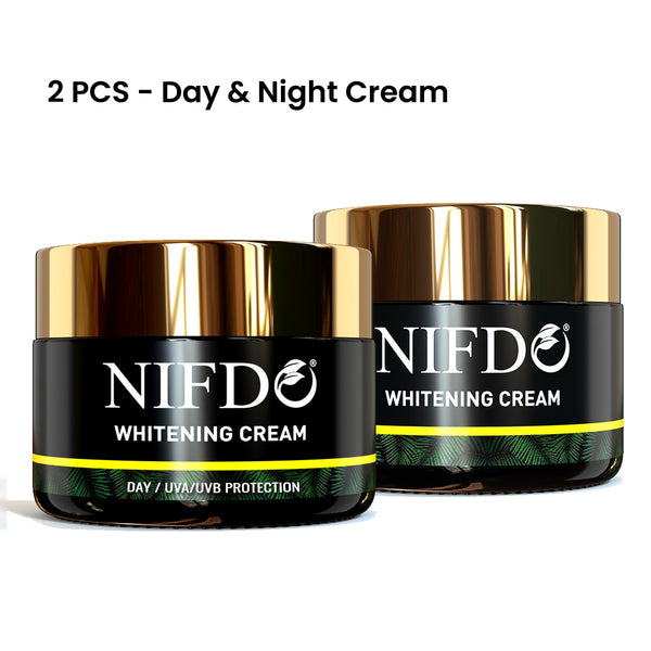 Day and Night Whitening Cream in Pakistan, 2 Pcs Set Skin Whitening Cream, Brightening Cream with UV Protection, Anti-Aging Cream