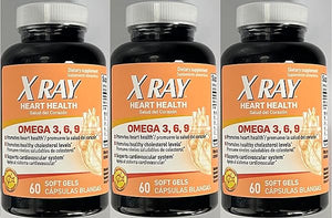 X Ray Heart Health Omega 3,6,9 Dietary Supplement, 60 Soft Gels - Pack of 3 in Pakistan