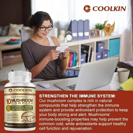 10 Mushroom Complex - Enhance Brain Memory and Concentration, Keep The Mind Clear and Relieve Stress