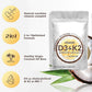 180Pills Vitamin D3 K2 10000 IU, K2 D3 Vitamin Supplement Virgin Coconut Oil Softgels Immune & Bone Health Support