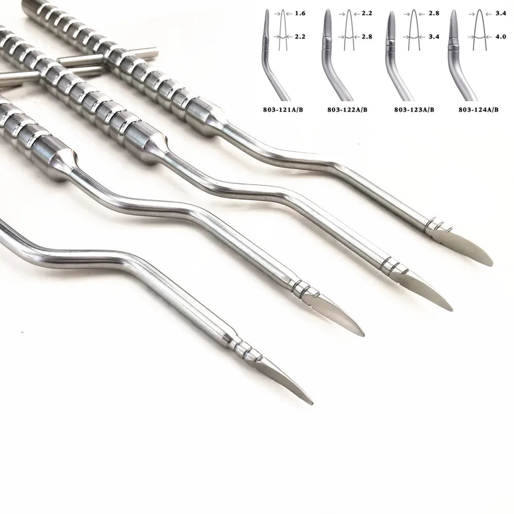 1Set Dental implant bone Compression Osteotome Instruments Dental tooth extraction tool maxillary Sinus Lift Bended Tips