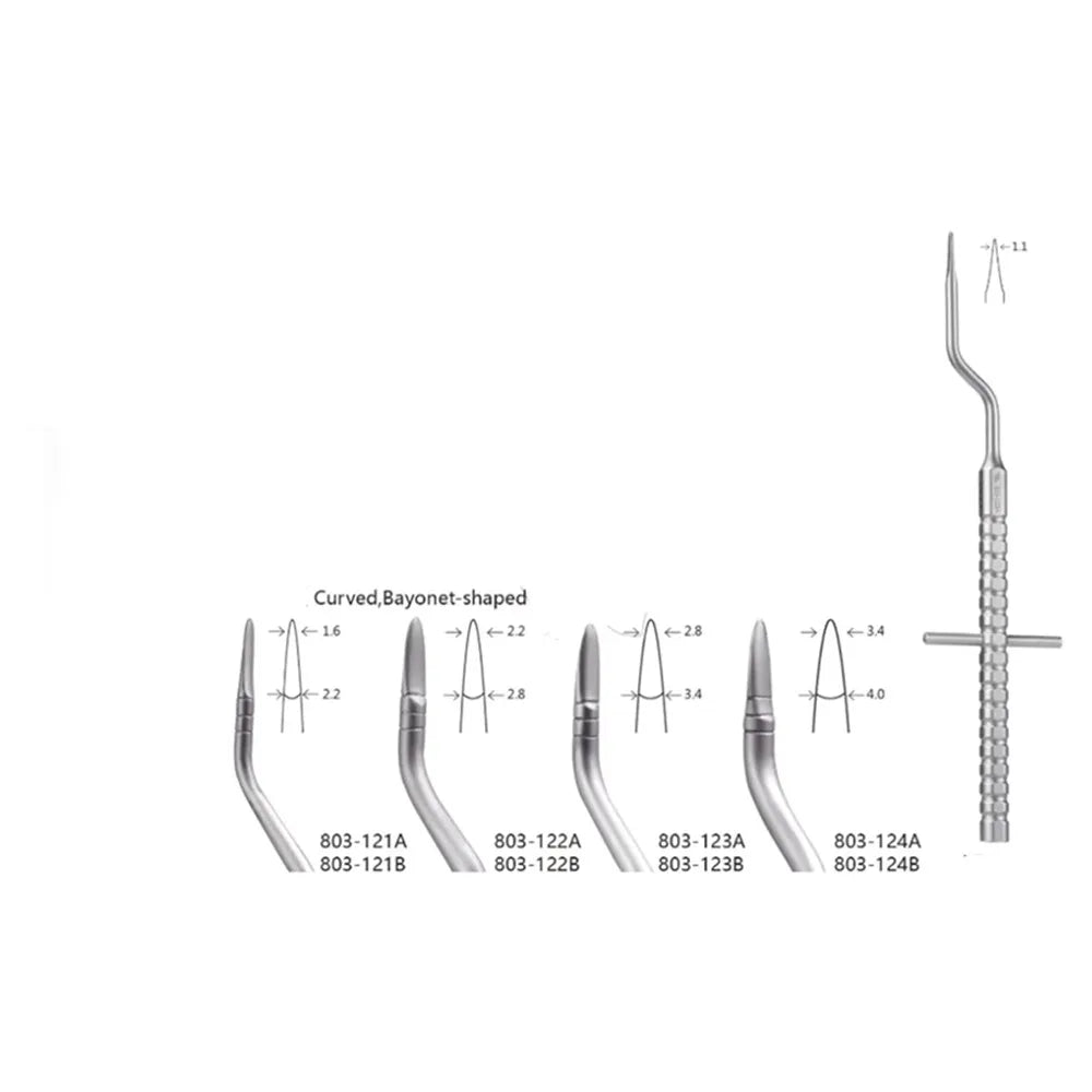 1Set Dental implant bone Compression Osteotome Instruments Dental tooth extraction tool maxillary Sinus Lift Bended Tips