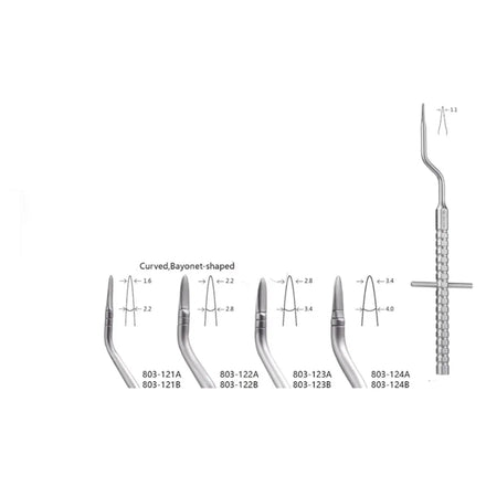 1Set Dental implant bone Compression Osteotome Instruments Dental tooth extraction tool maxillary Sinus Lift Bended Tips